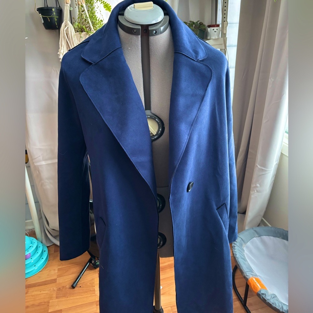 Blue blazer coat